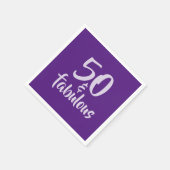 50はっきりしたと素晴らしい50th誕生日パーティー紙 スタンダードカクテルナプキン (角)