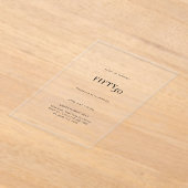 50はっきりしたシンプル誕生日 アクリル招待状 (レイダウン)