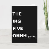 50はっきりした番誕生日ユーモア カード (正面)