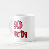 50はです5完全な10s (ピンク) コーヒーマグカップ (正面左)