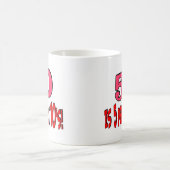 50はです5完全な10s (ピンク) コーヒーマグカップ (中央)