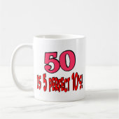 50はです5完全な10s (ピンク) コーヒーマグカップ (左)