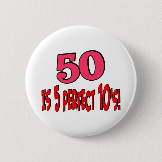 50はです5完全な10s (ピンク) 缶バッジ (正面)
