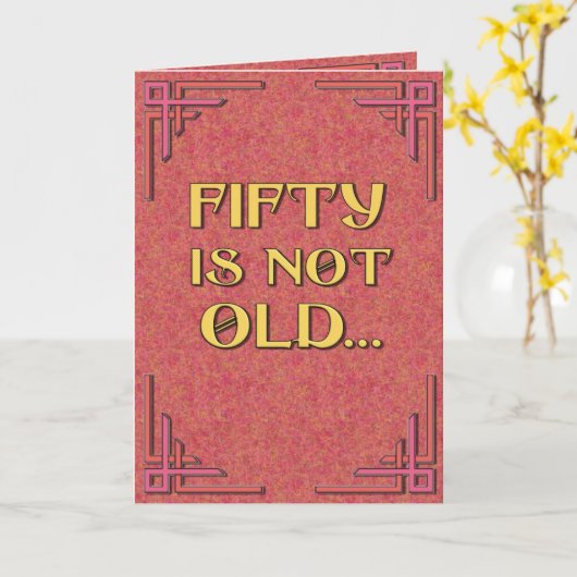 50はまだまだ若い カード (黄色い花)