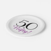 50はニフティ!50thバースデーパーティー紙プレート ペーパープレート (アングル)