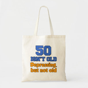 50は古くはない – 暗いが古いおもしろいトート トートバッグ
