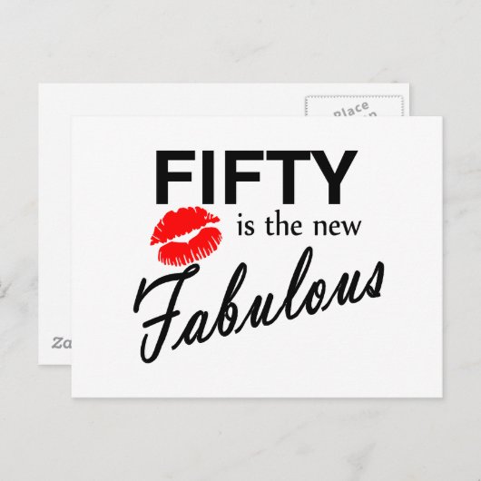 50は新しい素晴らしい ポストカード (正面/裏面)
