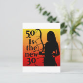 50は新しい30の第50誕生日プレゼントです! ポストカード (スタンド正面)