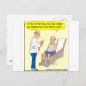 50は新しい30漫画 ポストカード (正面/裏面)