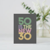 50は新しい30 - 50番目の誕生日ギフトエッセンシャル ポストカード (スタンド正面)