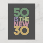 50は新しい30 - 50番目の誕生日ギフトエッセンシャル ポストカード (正面)