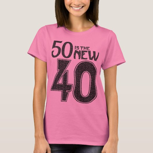 50は新しい40です(黒) Tシャツ (正面)