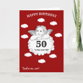 50は新しい40チーキーケルブおもしろい50誕生日 カード (正面)