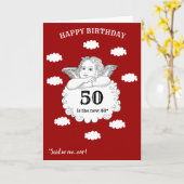 50は新しい40チーキーケルブおもしろい50誕生日 カード (黄色い花)