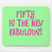 50は新しくすばらしいプロダクトです マウスパッド (正面)