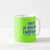 50は新しく素晴らしいプロダクトです コーヒーマグカップ (正面右)