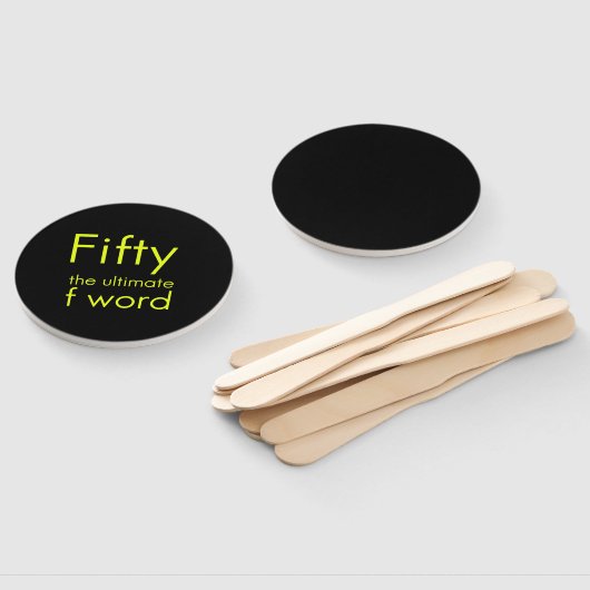 50は私の究極の言葉おもしろい50歳の誕生日 ハンドファン (組立なし)