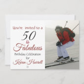 50は素晴らしい50番目の誕生日写真招待状 招待状 (正面)