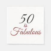 50は素晴らしい50th誕生日パーティナプキンス スタンダードカクテルナプキン (正面)