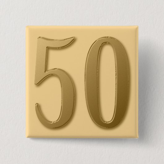 50は金です 缶バッジ (正面)