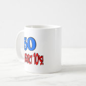 50は5完全な10sはです(青い) コーヒーマグカップ (正面左)