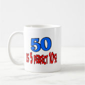 50は5完全な10sはです(青い) コーヒーマグカップ (左)