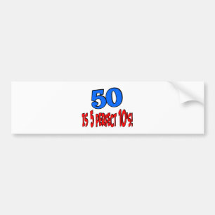 50は5完全な10sはです(青い) バンパーステッカー