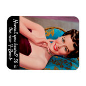 50はF爆弾のレトロおもしろい誕生日 マグネット (横)