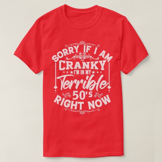 50もし代の私の右NでクランキーIm Tシャツ (デザイン正面)