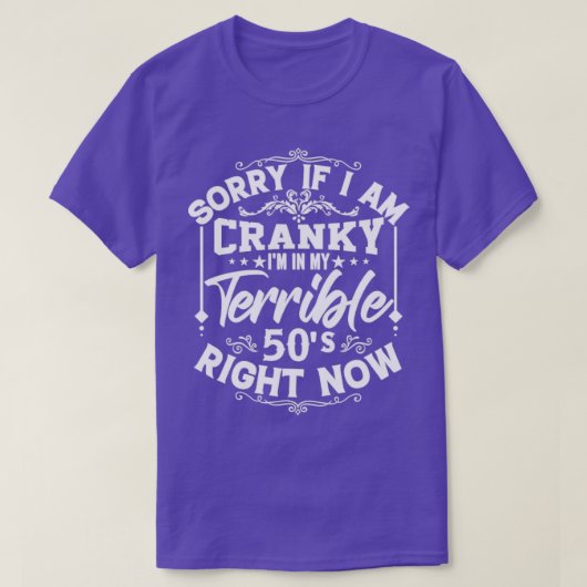 50もし代の私の右NでクランキーIm Tシャツ (デザイン正面)