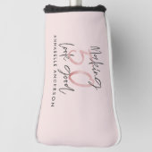 50をピンクの誕生日にガーリー見せるグリッター ゴルフヘッドカバー (回転90)