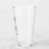 50をピンクの誕生日にガーリー見せるグリッター タンブラーグラス (左)