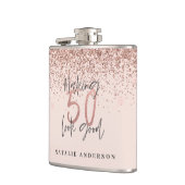 50をモダン良く見せるバラ金ゴールドグリッター フラスク (左)