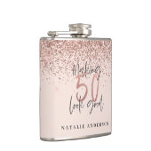 50をモダン良く見せるバラ金ゴールドグリッター フラスク (右)