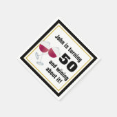 50を回して、それについてワイン スタンダードカクテルナプキン (角)