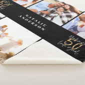 50を素敵な黒の金ゴールド誕生日に シェルパブランケット (3/4)