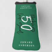 50を良いタイポグラフに見せる誕生祝い ゴルフヘッドカバー (回転90)