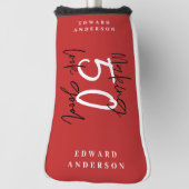 50を良いタイポグラフに見せる誕生祝い ゴルフヘッドカバー (回転90)