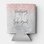 50を良いバラ金ゴールドと大理石の誕生日に見える 缶クーラー (裏面)