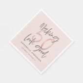 50を良いピンクのガーリーグリッター誕生日に見せる スタンダードランチョンナプキン (角)