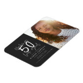 50を良い写真の誕生日の招待状に見せる マグネット (左側)