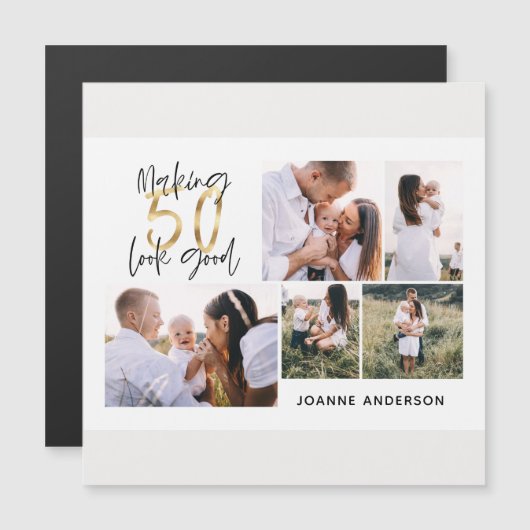 50を良い誕生日の写真数々のの休日cに見える (正面/裏面)