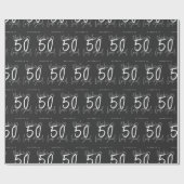 50を良い誕生日ギフトラップに見せる ラッピングペーパー (フラット)