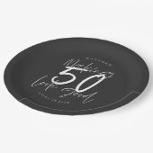 50を良い誕生日パーティーに見せる ペーパープレート (アングル)