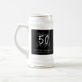 50を良い誕生祝い ビールジョッキ
