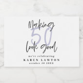 50を良く見せる誕生祝い スパークリングワインラベル (シングルラベル)