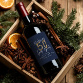 50を良く見せる金ゴールド誕生祝いワイン ワインラベル