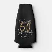 50を良く見せる金ゴールド誕生祝い ボトルクーラー (正面)