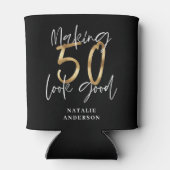 50を良く見せる金ゴールド誕生祝い 缶クーラー (裏面)