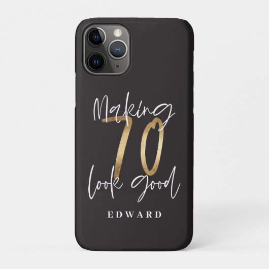 50を良く見せる金ゴールド誕生祝い Case-Mate iPhoneケース (裏)